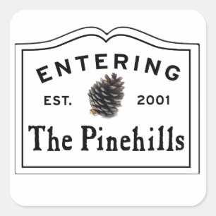 Activiteiten in de omgeving van Pine Hills Plymout Vierkante Sticker