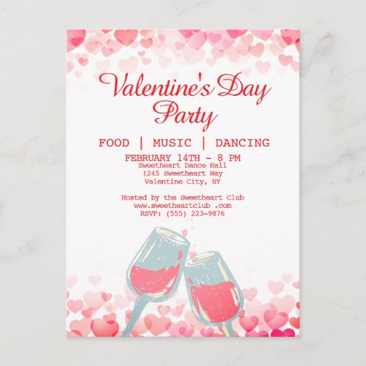 Activiteiten in de omgeving van Pink Valentijns's  Feestdagenkaart (Voorkant)