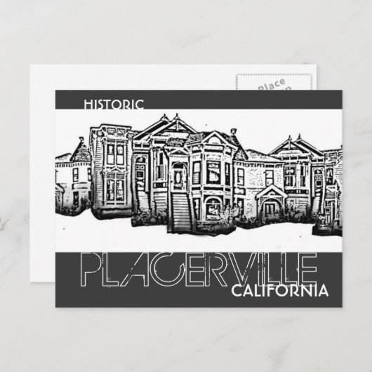 Activiteiten in de omgeving van Placerville Califo Briefkaart (Voorkant / Achterkant)
