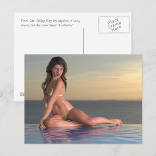 Activiteiten in de omgeving van Pool Girl Reby Sky Briefkaart (Voorkant / Achterkant)