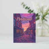 Activiteiten in de omgeving van Portland Maine Old Briefkaart (Staand voorkant)