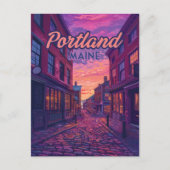 Activiteiten in de omgeving van Portland Maine Old Briefkaart (Voorkant)
