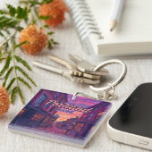 Activiteiten in de omgeving van Portland Maine Old Sleutelhanger (Voorkant Rechts)