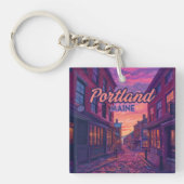 Activiteiten in de omgeving van Portland Maine Old Sleutelhanger (Voorkant)