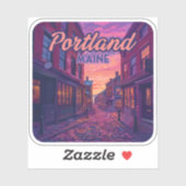 Activiteiten in de omgeving van Portland Maine Old Sticker (Vel)