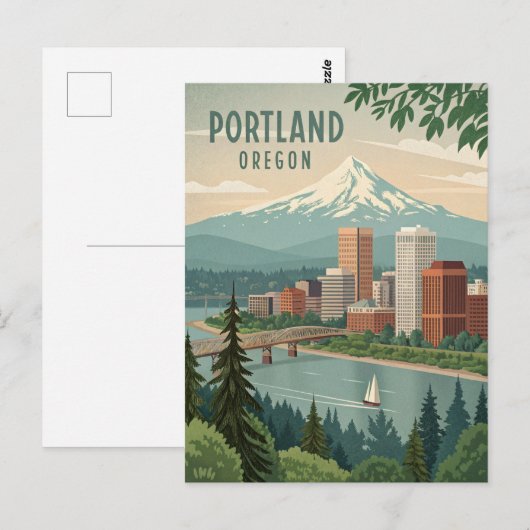 Activiteiten in de omgeving van Portland Oregon Br Briefkaart (Voorkant / Achterkant)