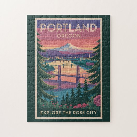 Activiteiten in de omgeving van Portland Oregon Mo Legpuzzel (Verticaal)