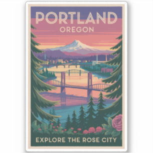 Activiteiten in de omgeving van Portland Oregon Mo Sticker