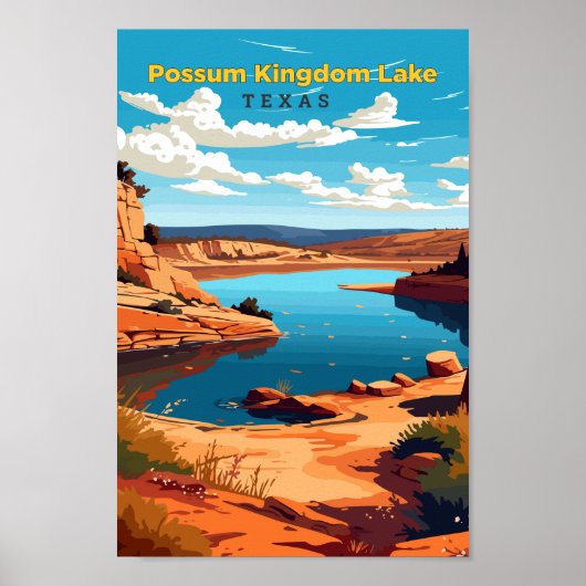 Activiteiten in de omgeving van Possum Kingdom Lak Poster (Voorkant)