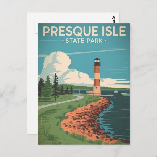 Activiteiten in de omgeving van Presque Island Sta Briefkaart (Voorkant / Achterkant)