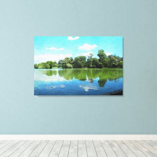 Activiteiten in de omgeving van Prospect Park Lake Canvas Afdruk (Insitu (Houten vloer))