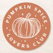Activiteiten in de omgeving van Pumpkin Spice Love Ronde Kartonnen Onderzetter (Voorkant)
