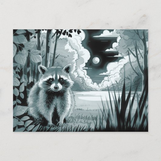 Activiteiten in de omgeving van Raccoon in Forest  Briefkaart (Voorkant)