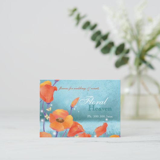 Activiteiten in de omgeving van Red Poppy Rustic T Visitekaartje (Staand voorkant)