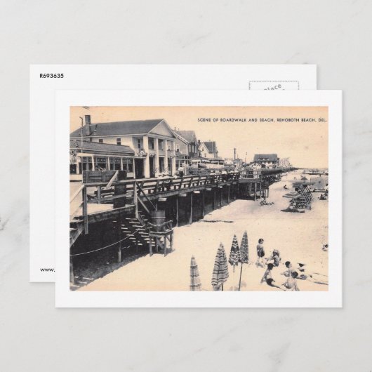 Activiteiten in de omgeving van Rehoboth Beach, De Briefkaart (Voorkant / Achterkant)