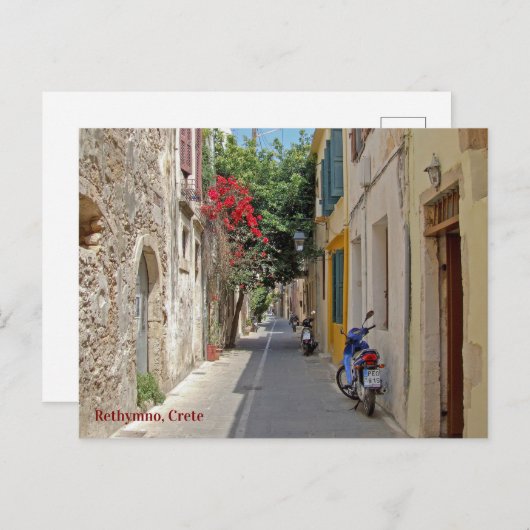 Activiteiten in de omgeving van Rethymno Crete Old Briefkaart (Voorkant / Achterkant)