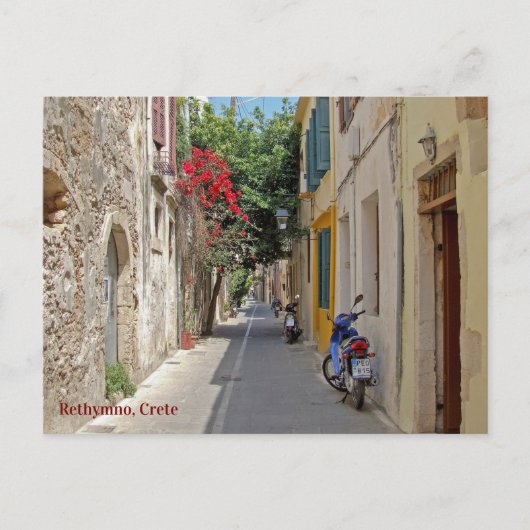 Activiteiten in de omgeving van Rethymno Crete Old Briefkaart (Voorkant)