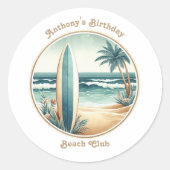 Activiteiten in de omgeving van Retro Beach Club C Ronde Sticker (Voorkant)