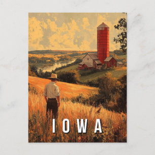 Activiteiten in de omgeving van Retro Iowa Patriot Briefkaart