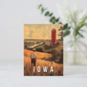Activiteiten in de omgeving van Retro Iowa Patriot Briefkaart (Staand voorkant)