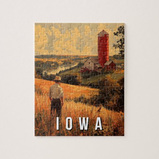 Activiteiten in de omgeving van Retro Iowa Patriot Legpuzzel (Verticaal)