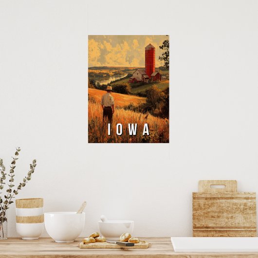 Activiteiten in de omgeving van Retro Iowa Patriot Poster (Keuken)
