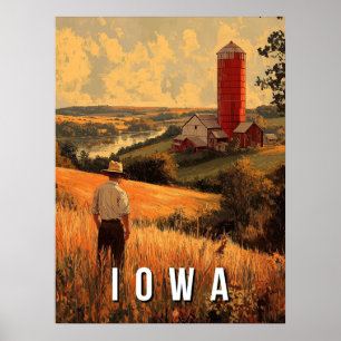 Activiteiten in de omgeving van Retro Iowa Patriot Poster