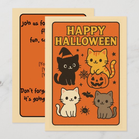 Activiteiten in de omgeving van Retro Kawaii Cats  Kaart (Voorkant / Achterkant)