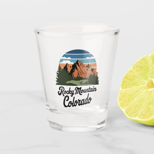 Activiteiten in de omgeving van Retro Rocky Mounta Shot Glas (Voorkant)