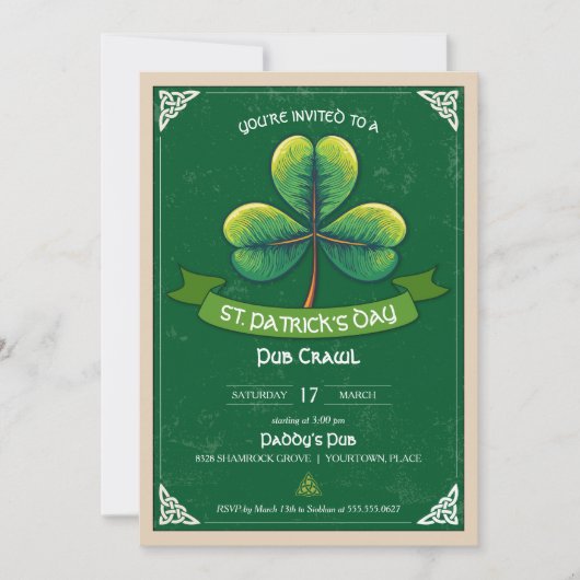 Activiteiten in de omgeving van Retro Shamrock St  Kaart (Voorkant)