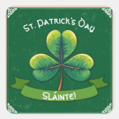 Activiteiten in de omgeving van Retro Shamrock St  Vierkante Sticker (Voorkant)