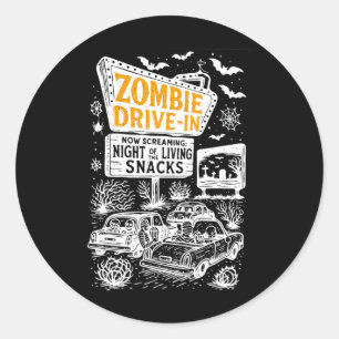 Activiteiten in de omgeving van Retro Zombie Drive Ronde Sticker