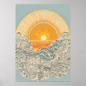Activiteiten in de omgeving van Rising Sun Illustr Poster (Voorkant)