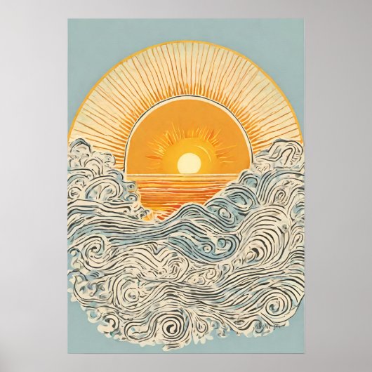 Activiteiten in de omgeving van Rising Sun Illustr Poster (Voorkant)
