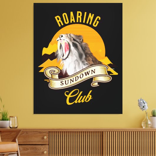 Activiteiten in de omgeving van Roaring Sundown Cl Canvas Afdruk (Insitu (Woonkamer))