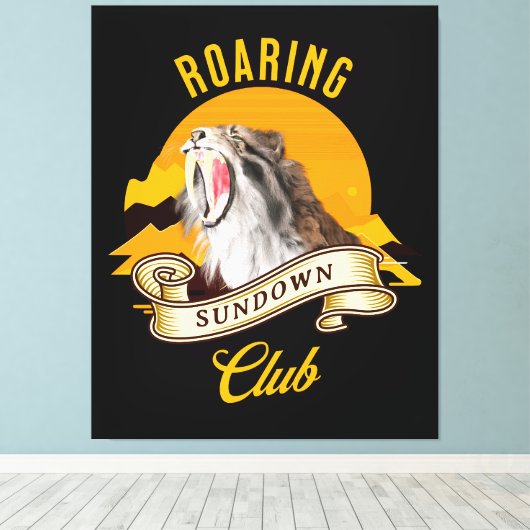 Activiteiten in de omgeving van Roaring Sundown Cl Canvas Afdruk (Insitu (Houten vloer))