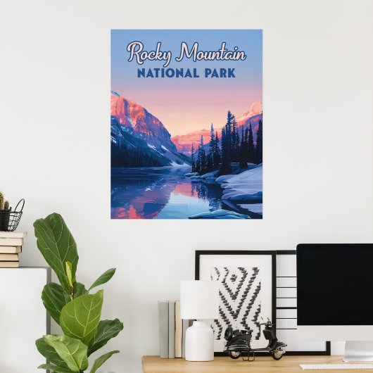 Activiteiten in de omgeving van Rocky Mountain Nat Poster (Thuiskantoor)