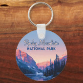 Activiteiten in de omgeving van Rocky Mountain Nat Sleutelhanger (Achterkant)