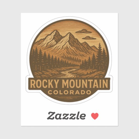 Activiteiten in de omgeving van Rocky Mountain Nat Sticker (Vel)
