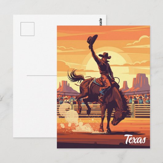 Activiteiten in de omgeving van Rodeo Texas Travel Briefkaart (Voorkant / Achterkant)