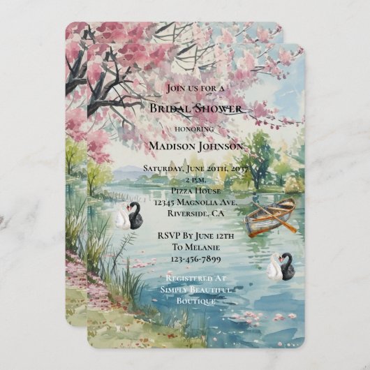 Activiteiten in de omgeving van Romantic Swans Lak Kaart (Voorkant / Achterkant)