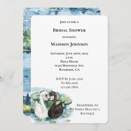 Activiteiten in de omgeving van Romantic Swans Lak Kaart (Voorkant / Achterkant)