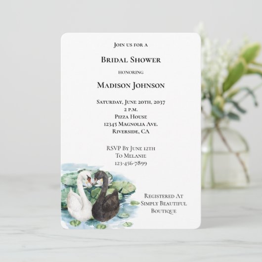 Activiteiten in de omgeving van Romantic Swans Lak Kaart (Staand voorkant)