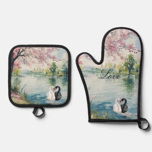 Activiteiten in de omgeving van Romantic Swans Lak Ovenwant & Pannenlap Set (Voorkant)