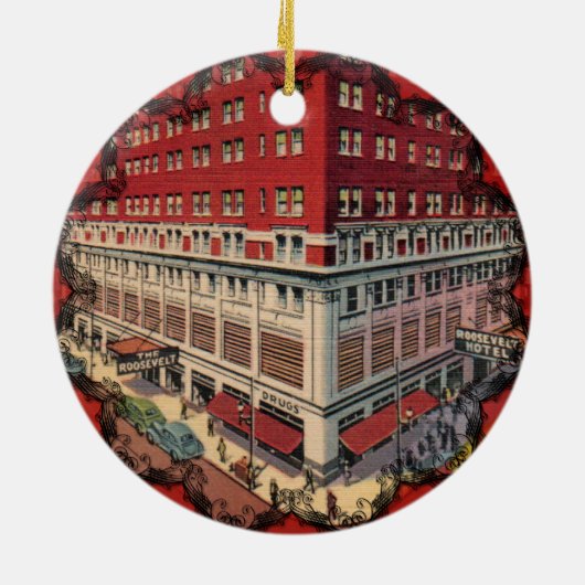 Activiteiten in de omgeving van Roosevelt Hotel Vi Keramisch Ornament (Achterkant)