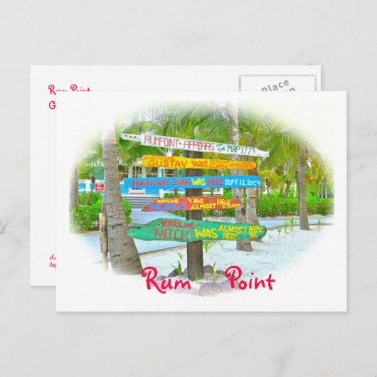 Activiteiten in de omgeving van Rum Point Grand Ca Briefkaart (Voorkant / Achterkant)