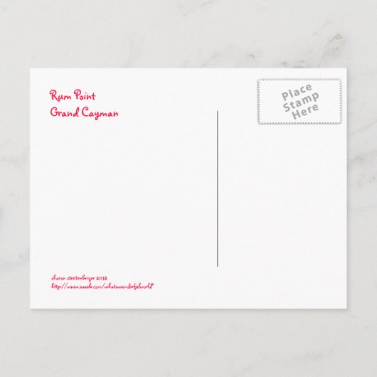 Activiteiten in de omgeving van Rum Point Grand Ca Briefkaart (Achterkant)