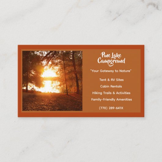 Activiteiten in de omgeving van Rust Red Forest Ca Visitekaartje (Voorkant)