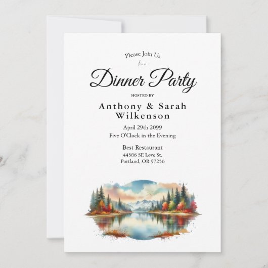 Activiteiten in de omgeving van Rustic Autumn Lake Kaart (Voorkant)