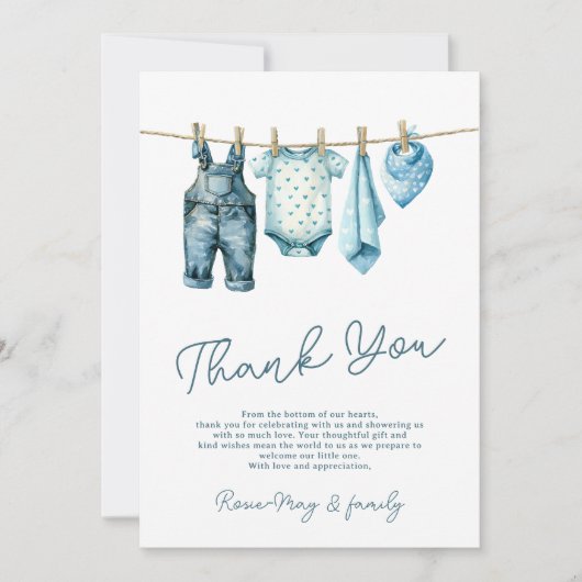 Activiteiten in de omgeving van Rustic Blue Jean B Bedankkaart (Voorkant)